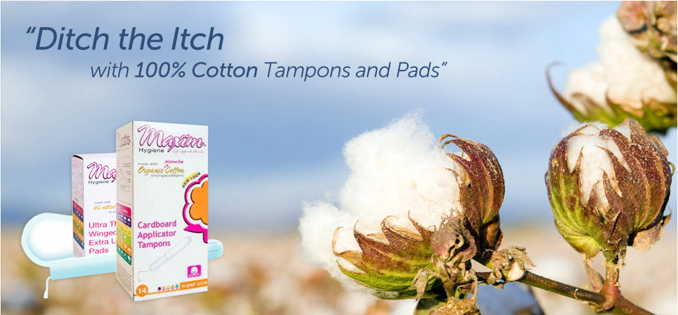Ditch the Itch with 100% Cotton Tampons and Pads