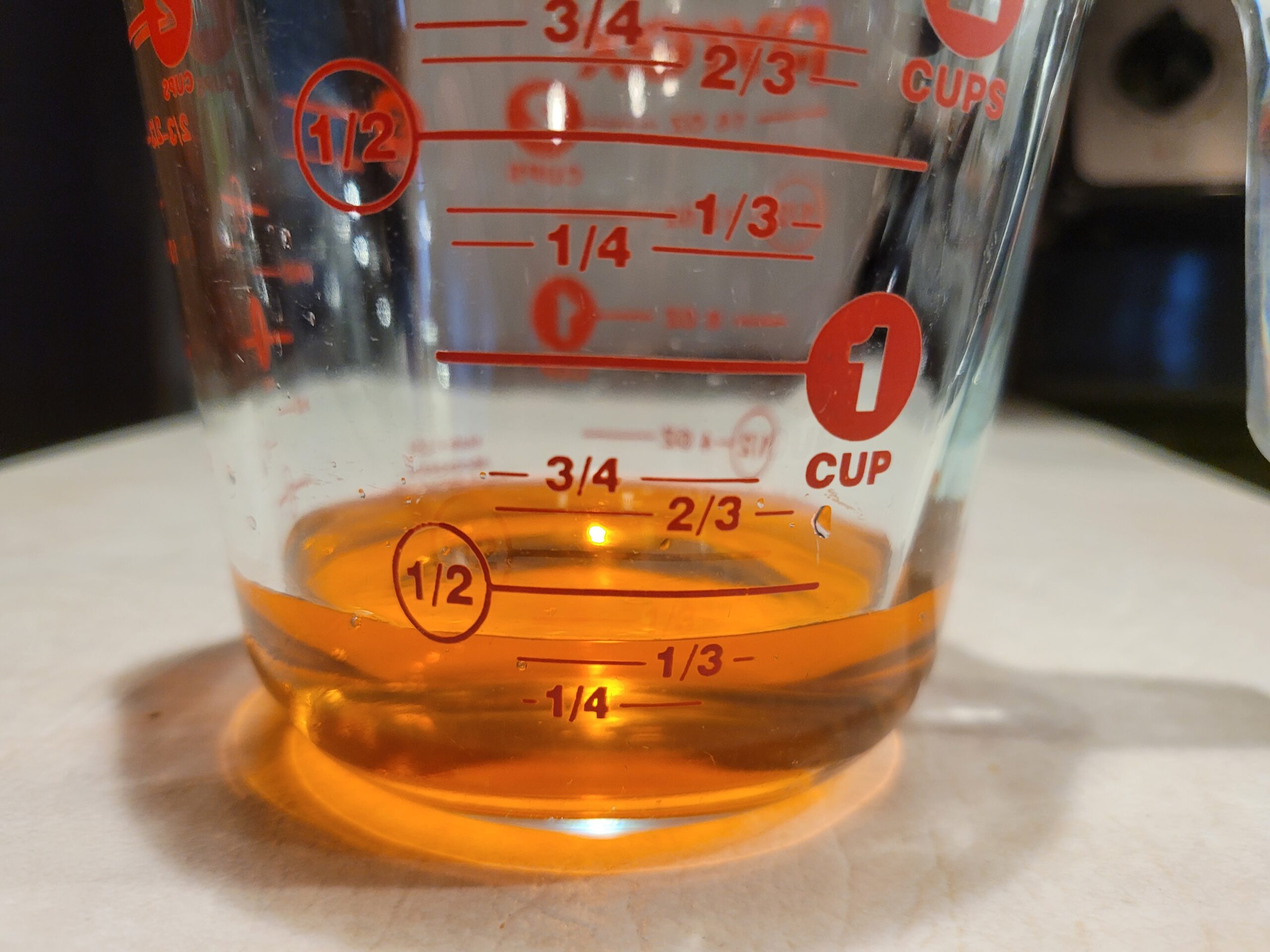 80 ml of liquid is more than 1/3 a cup, a cycle associated with heavy bleeding
